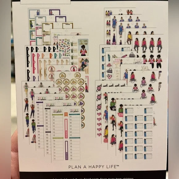 Happy Planner Fitness Stickerbook (Forme et Santé) bundle of TWO Rongrong - Picture 2 of 3